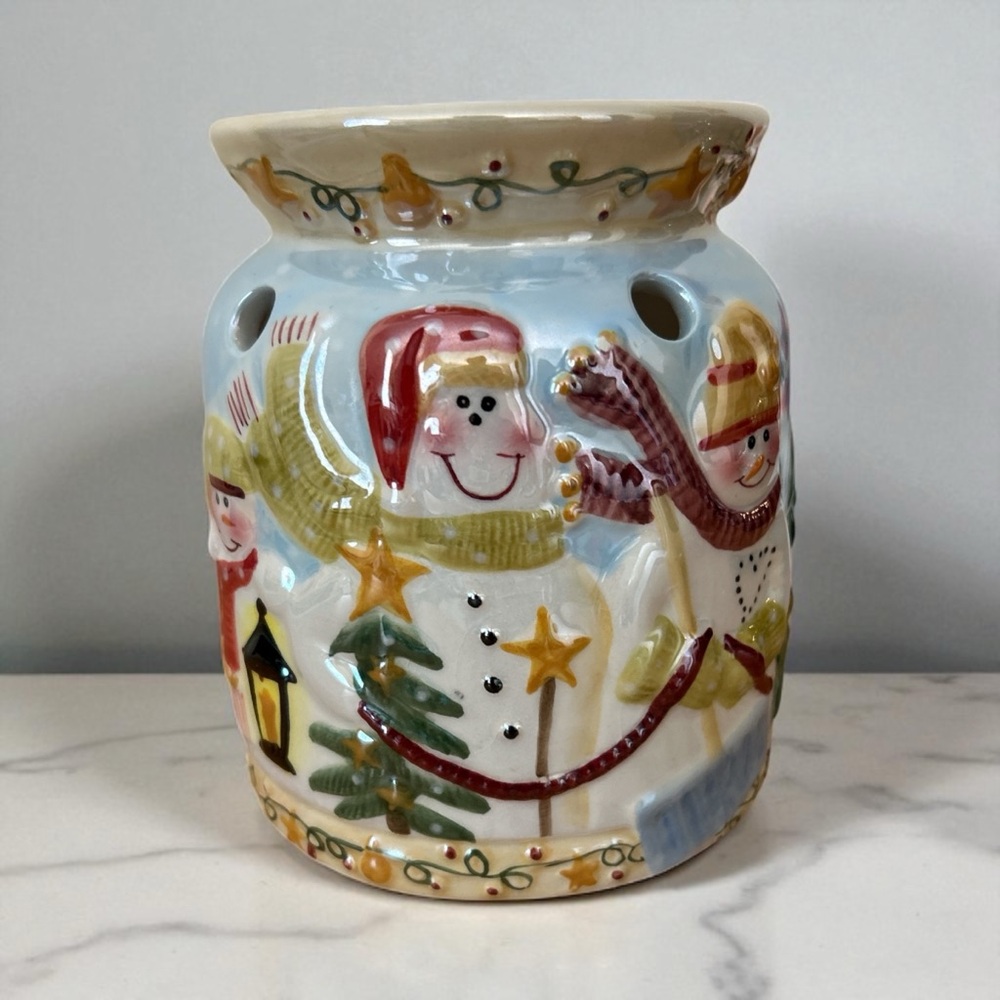 Yankee Candle Snowman Family Tarts Wax Melt Warmer Burner Christmas Winter
